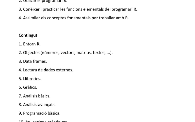 INTRODUCCIO AL PROGRAMARI R